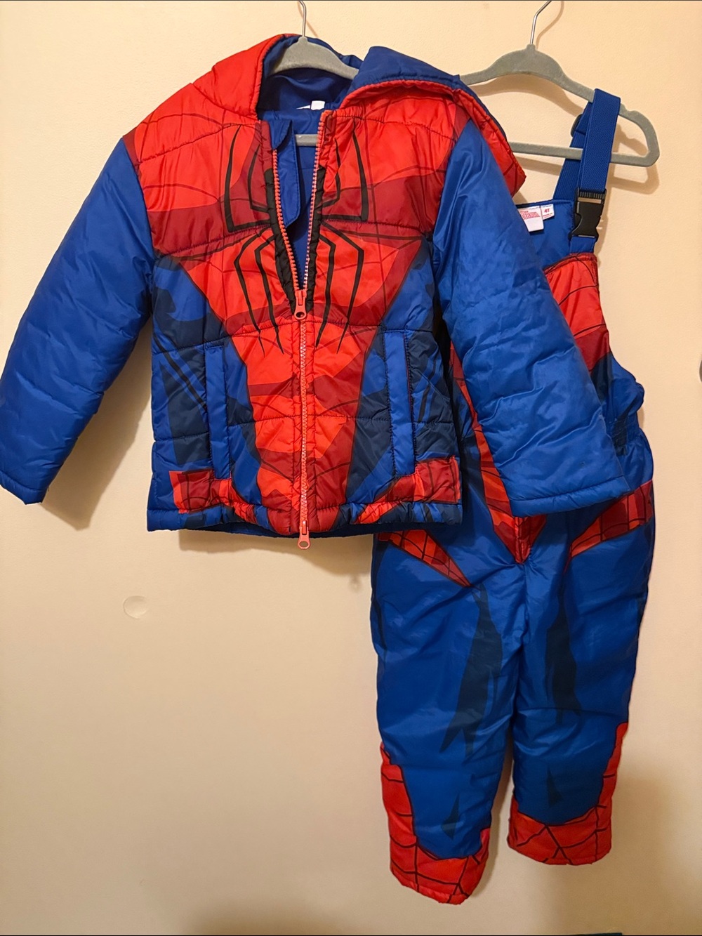 Marvel Red & Blue Spider-Man Insulated Kids Costume Snowsuit